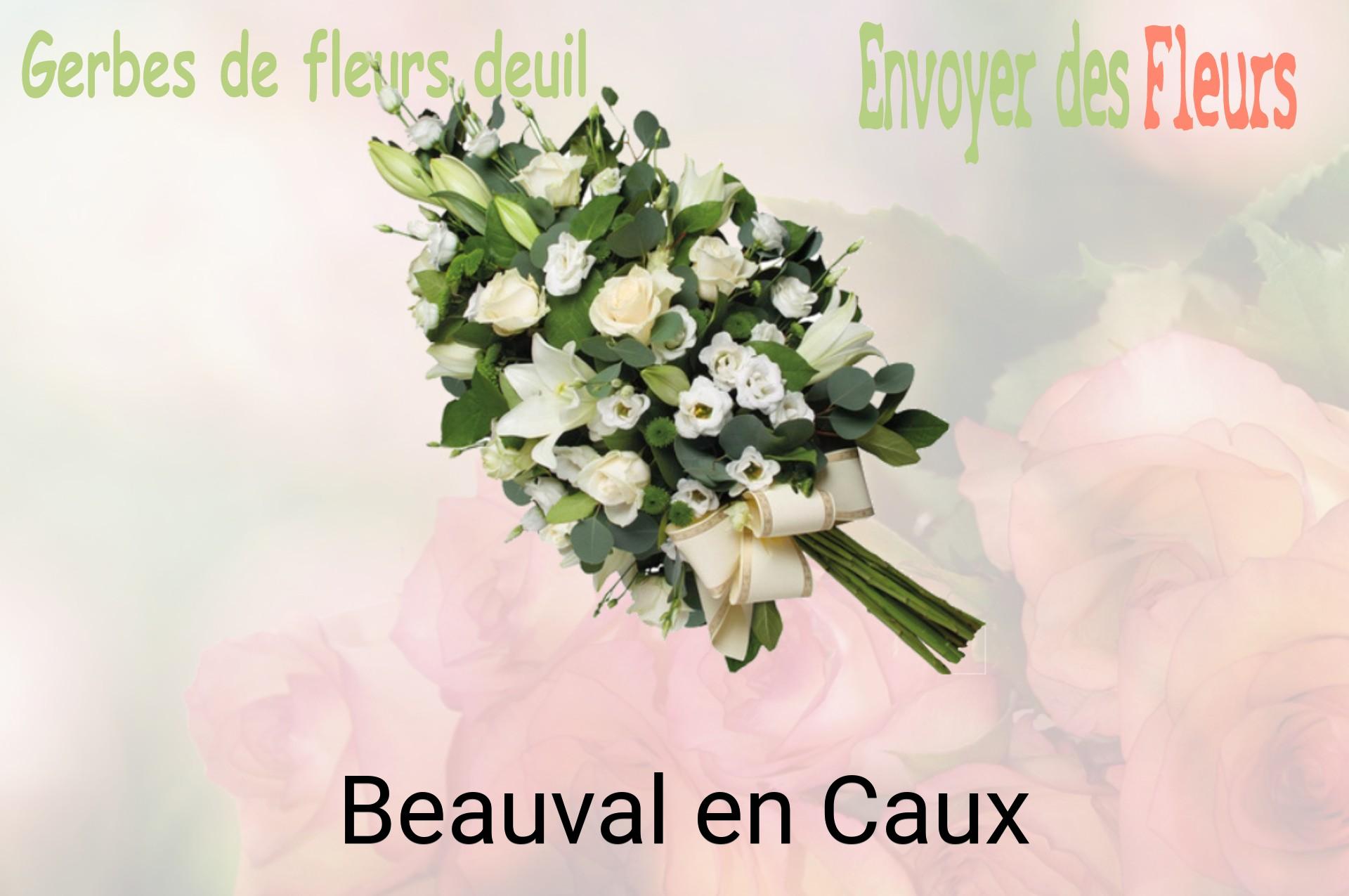 Gerbe de fleurs de deuil livrée à Beauval-en-Caux